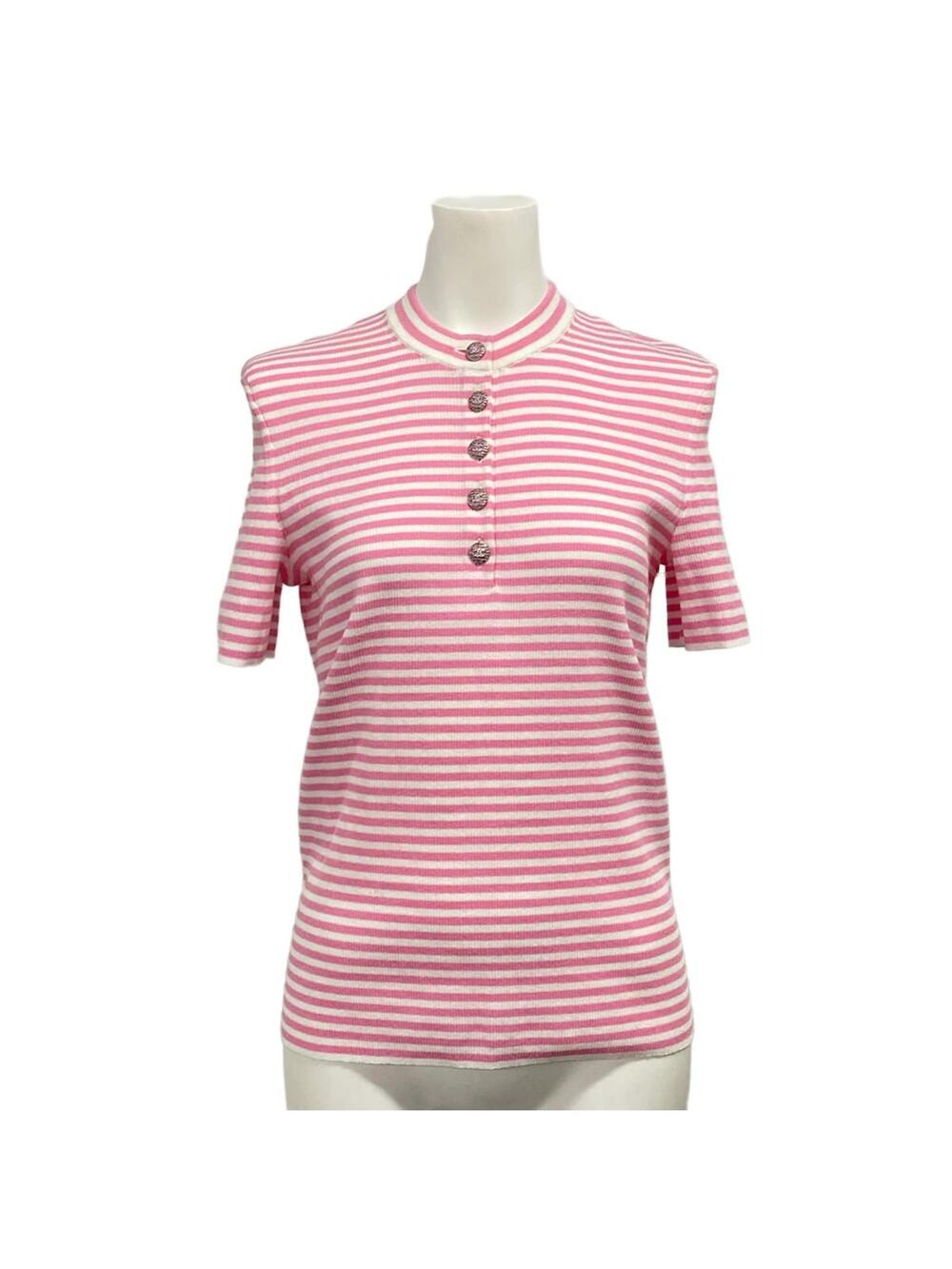 Chanel Pink White [Outer Fabric] Cotton #320223C16B